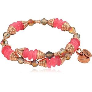 Alex and Ani Coral Haven Wrap Bracelet (Rose Gold)